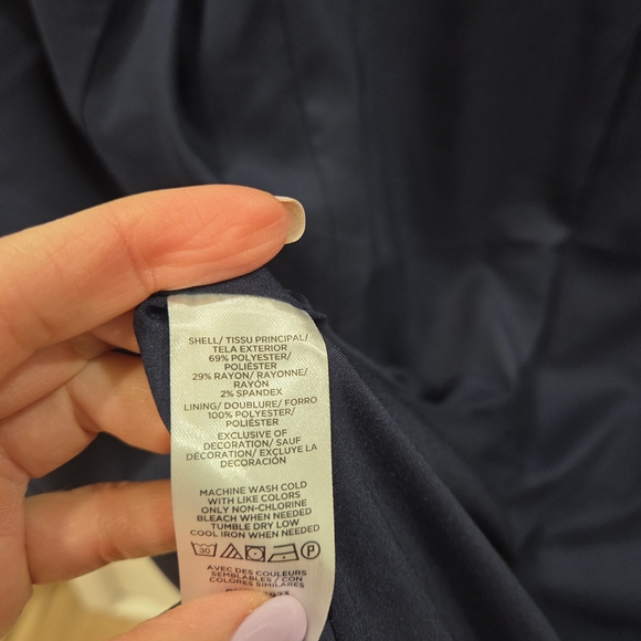 NWT LOFT Green and Navy Plaid Double-Breasted Blazer - Picture 7 of 8